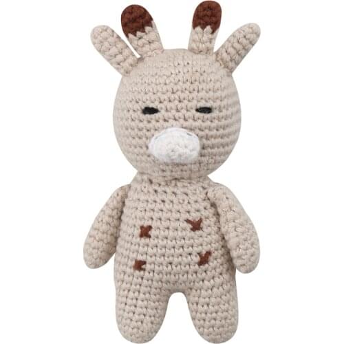 Baby Doll Teether Toys Molar Toys Kids Gifts Rabbit Knitted Dolls Rabbit Ears Cartoon Teether Education Early Education Toys