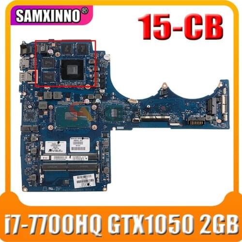 For HP OMEN 15-CB Laptop Motherboard With SR32Q i7-7700HQ CPU GTX1050 2GB GPU 926304-601 926304-501 DAG75AMBAD0 MB 100% Tested