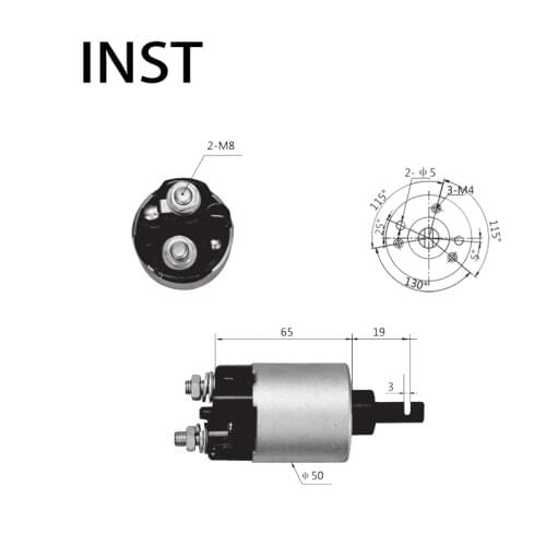 ELECTROMAGNETIC SWTICH SOLENOID FOR 12V 1.4KW 31210PC2006 31210PC2026 31210PD026 SM40204N STU0319BL STU0319XY 1691