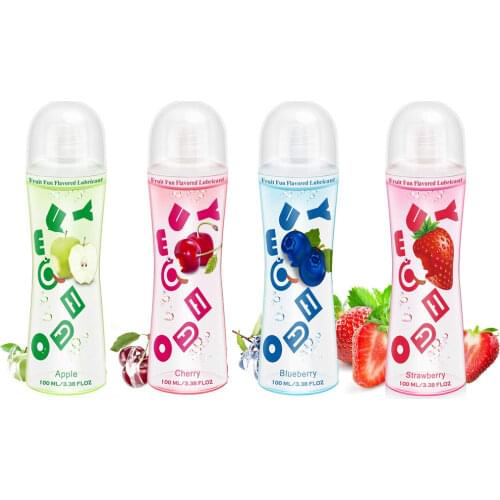 Sex Lubricant 100ml Water-based strawberry/apple/blueberry/cherry Edible Sex Oil Vaginal Anal Oral Gel Sex Lube For Couple Adult