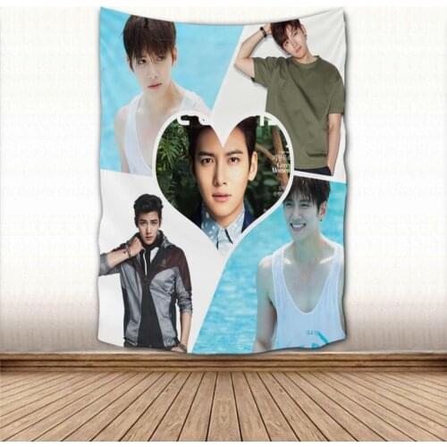 Nice Ji Chang Wook Tapestry Colorful Psychedelic Decorative Carpet Wall Fabric For Living Room Bedroom Tapestries Accessories