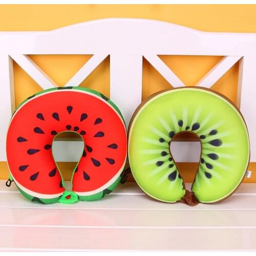 Creative Cartoon Cute U-shaped Pillow Car Plush U-Shaped Pillow Toy Nap Fruit Soft Comfortable Neck Pillow