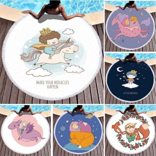 Boy and girl flying Round beach towel Fringed beach towel Pareo beach Sea beach towel luxury beach towel strandlaken Towel beach