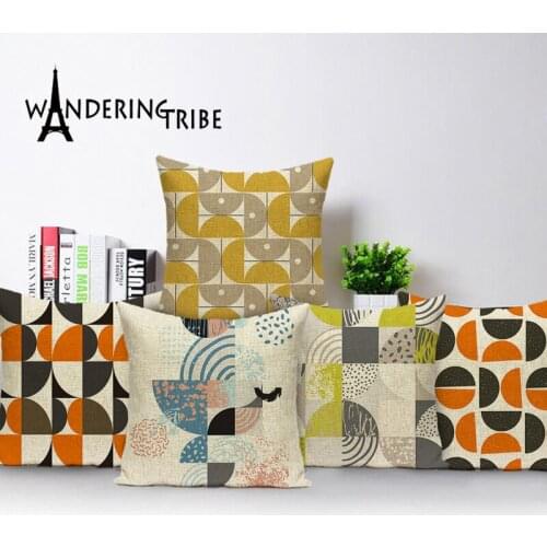 Morocco Geometric Pillow Case Simple Stripe Home Decor Cushion Cover Linen Custom Decorative Bed Car Pillows Covers Cases Kissen