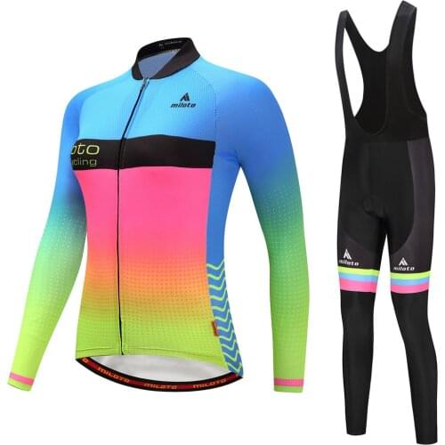 Miloto Autumn Women Long Sleeve Quick Dry Anti UV Cycling Jersey Mountain Bike Outdoor Sports Selling
