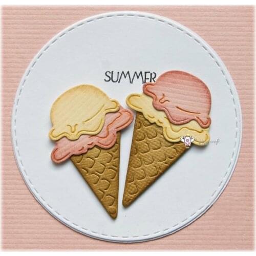 Mmao Crafts Metal Steel Cutting Dies Ice cream cake cone Stencil For DIY Scrapbooking Paper/photo Cards Embossing Dies