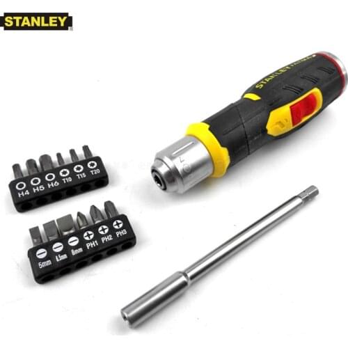 Stanley 13 in 1 multi-bit pistol 90 degree screwdriver ratchet electrician bending screwdrivers utility kit holder universal