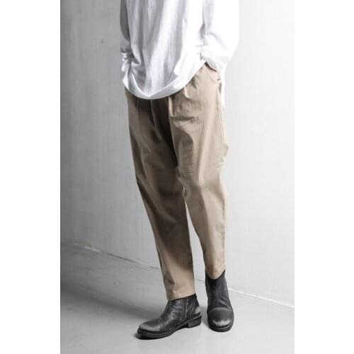 Mens trousers new casual pants Harem Pants linen tapered straight slacks mens elastic waist Capris