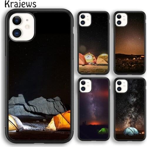 Krajews Camping Illustration soft Phone Case Cover For iPhone 5s SE 2020 6s 7 8 plus X XS XR 11 12 mini pro max coque Shell