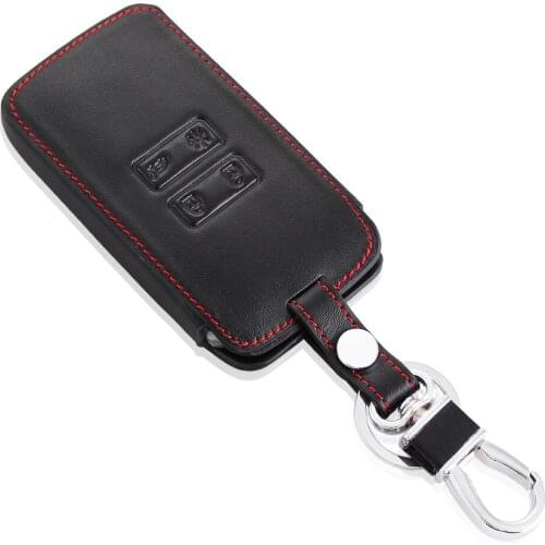 Latest 100% leather key holder key cover for the Renault 4 button smart key dust collector starline a91 starline a93