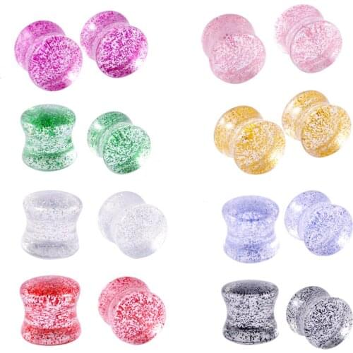 Newest 4-20mm Multicolor Transparent Acrylic Ear Tunnels Plugs And Tunnels Expanders Stretcher Body Jewelry Earring