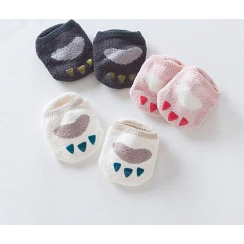 New baby sock Kids Anti Slip Socks Baby Girl/Boy Winter cotton fashion paw design Unisex Baby print socks for 0-4 Years CS.100
