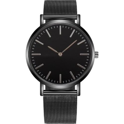Simple Business Ultra Thin Men Watch 2020 Luxury Mesh Stainless Steel Quartz Watch Creative Watches for Male Relogio Masculino