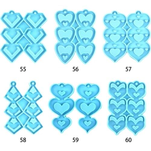 DIY Earrings Pendant Keychain Epoxy Resin Mold Keyring Casting Silicone Mould