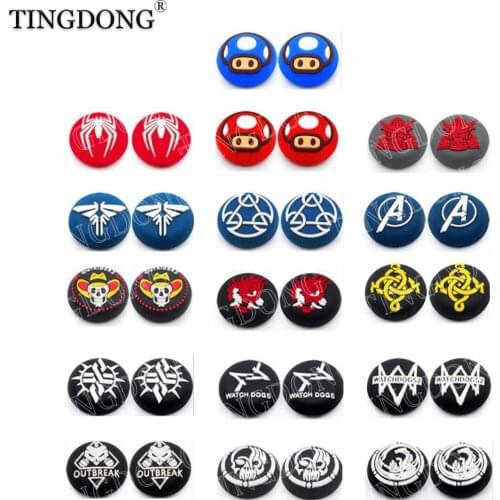 Skull Thumb Grip Joystick Cap Thumb grips Cover Silicone Protective cap for Playstation PS5 Xbox One Controller Game Accessories