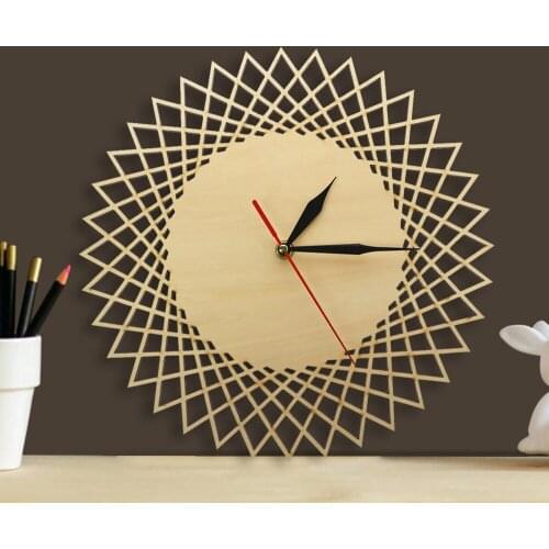 Modern Spiral Hanging Minimalist Wooden Wall Clock Silent Savanna Wall Art Home Decor Gift