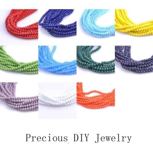 Glass Crystal Flat round Faceted Loose Spacer Beads For Bracelet Jewelry 3mm about 300pcs TRS0125-3