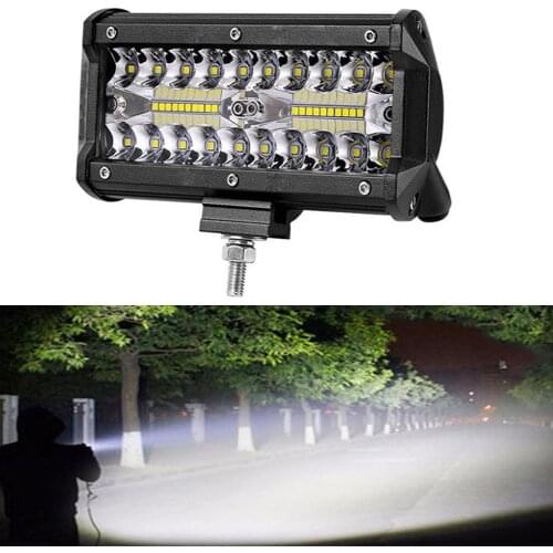High Bright 400w Work Light Waterproof Led 3 Rows 7inch 40000lm Bar Driving Lamp Dc 9-30v 6000k Working Light for Suv Atv Trucks