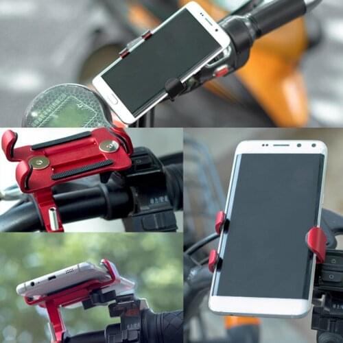 Universal Motorcycle Bike Bicycle Phone Holder Racks Motorcycle Handlebar Mount Non-Slip Moblie Cell Phone Clip For Bike Motor