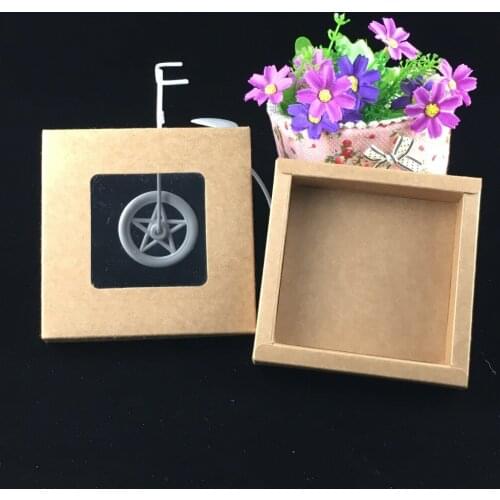 24pcs/lot package cupcake wrapper brown window glass paper mousse cake box wood chaff cup pudding bottle party decoration box