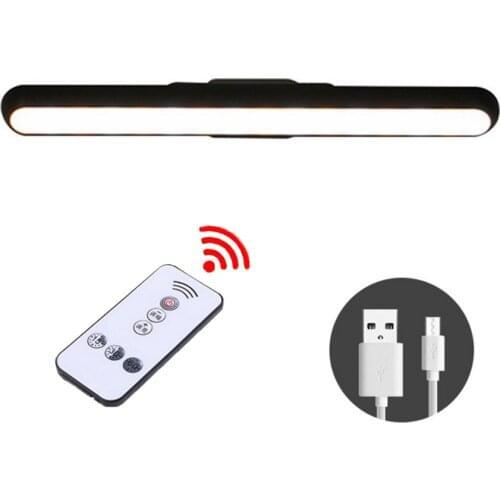 USB Cabinet Light 5V 16LED Remote Control LED Tube Wardrobe Closet Kitchen Hanging Magnetic Table Lamp Rechargeable Dimmable