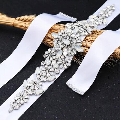 S325-P Hot Sale Opal Bridal Belts Wedding Dress Accessories Bridesmaid Dresses Belt Women Party Prom Evening Dresses Sash