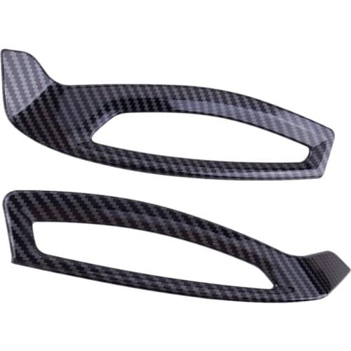 1 Set Car ABS Carbon Fiber Style Dashboard Air Vent Outlet Covers Trims Accessories Fit For Toyota C-HR 2018 2019 2020