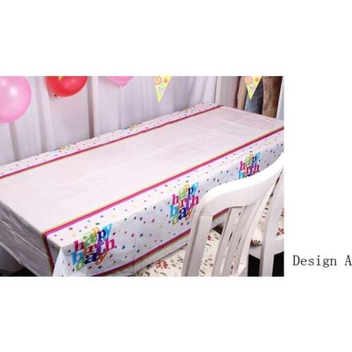 108*180cm or 43*70inch plastic tablecloth Prince princess for Birthday Wedding Party Decoration baby shower gift craft DIY favor