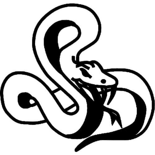 14.1CM*13.4CM Twin Snake Unusually Artistic Vinyl Decal Interesting Car Sticker Black/Silver C19-1021