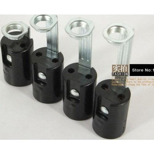 20PCS E14 black bakelite stand candle crystal candle chandelier lamp special lamp holder lamp E14 European screw cap