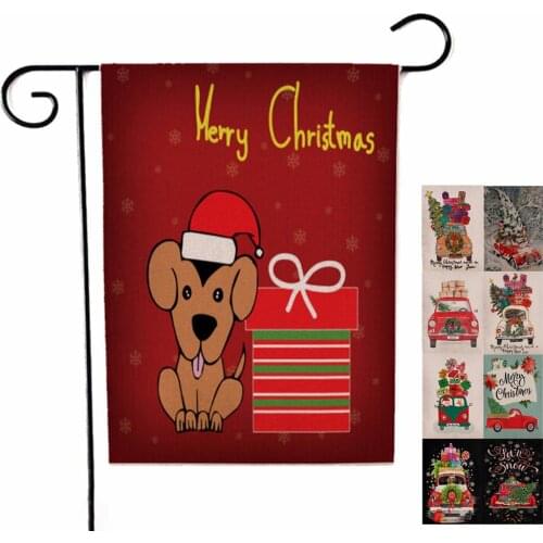 32cmx47cm Car Balloon Cartoon Print Pattern Stand Flag Hanging Banner Christmas Garden Decor