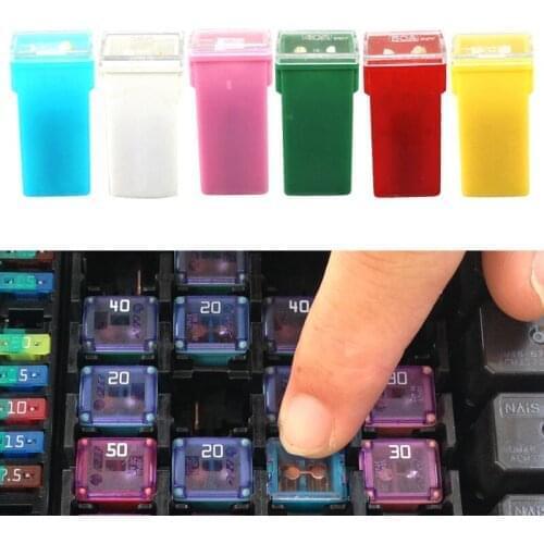 6Pcs 20/25/30/40/50/60A AMP JCASE STANDARD FEMALE PUSH IN CARTRIDGE FUSE