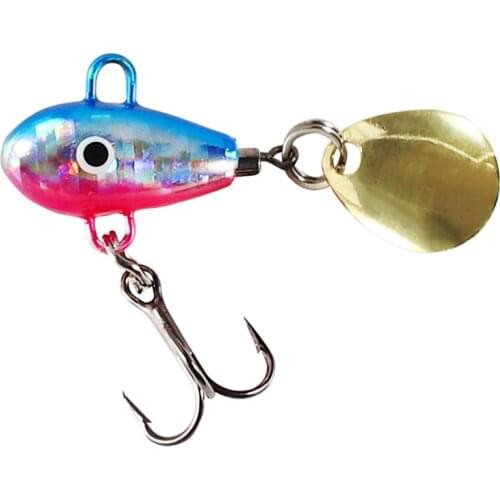 8.4g Metal Mini VIB With Rotating Spoon Tail Sinking Lures Fishing Tackle Vibration Spinner Bait