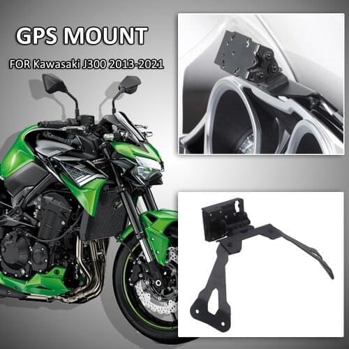 Motorcycle Accessories Smart Phone Navigation GPS Plate Bracket Adapt Holder Kit FOR Kawasaki J300 2013-2021