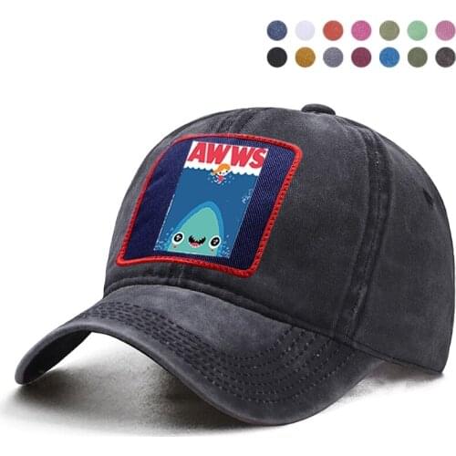 Shark Awws Help Me Bone Baseball Cap Dad Trucker Solid Snapback Hat Woman Ponytail Berets Caps Casquette Hat Gorras Brand Gorras