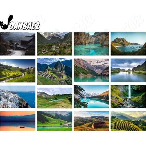 Diamond Painting Modern Field Landscape Dog 5D Diy Wall Art Mountain Lake Diamond Embroidery Mosaic Room Home Decoration