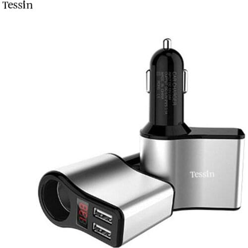 INGMAYA Car Charger 2 USB Port Output 3.1A LED Show Voltage For Iphone 5 6 S 7 Plus Ipad Samsung S8 Huawei P10 Nexus DC Adapter