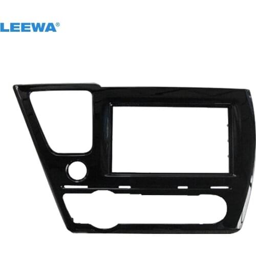 LEEWA Car 2Din Radio Fascia Frame Panel CD/DVD Interior Adapter For HONDA Civic (American) 2013-2017 Dash Frame Installation
