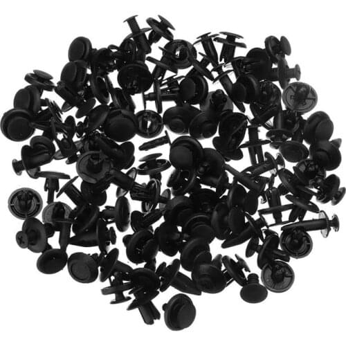 Black Trunk Screw Rivets Bumper Fender For Auto Plastic Fastener Clips Vehicle Interior Panel Fixing Buckle Car Styling 100PCS