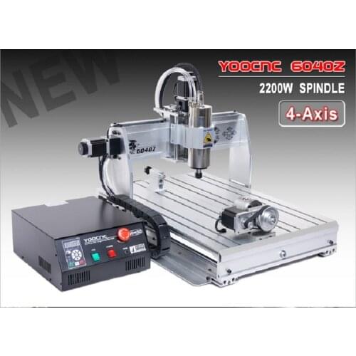 EU Free VAT 4 axis CNC 6040 2200w 2.2KW USB port USB Mach3 CNC Router / Milling Machine / Engraver Engraving Machine 220V/AC