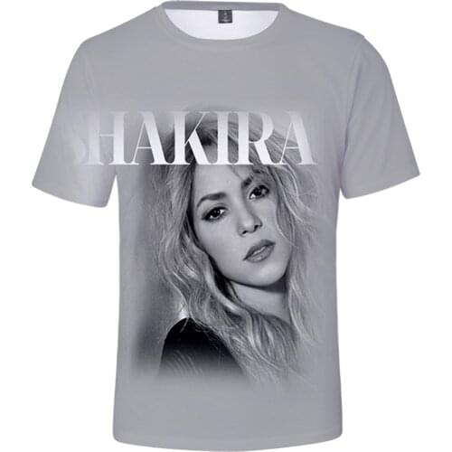 Shakira 3D Printed T-shirts Women/Men Fashion Summer Short Sleeve Tshirts Hot Sale Casual Streetwear Clothes