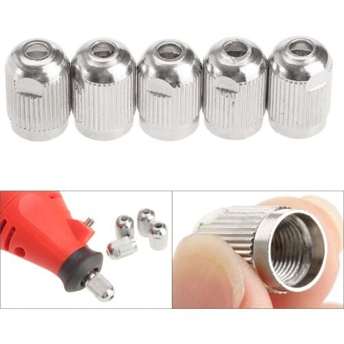 5Pcs M8*0.75 Flexible Electric Mill Shaft Screw Cap Nut Collet For Grinder Shaft Dremel Rotary Tools