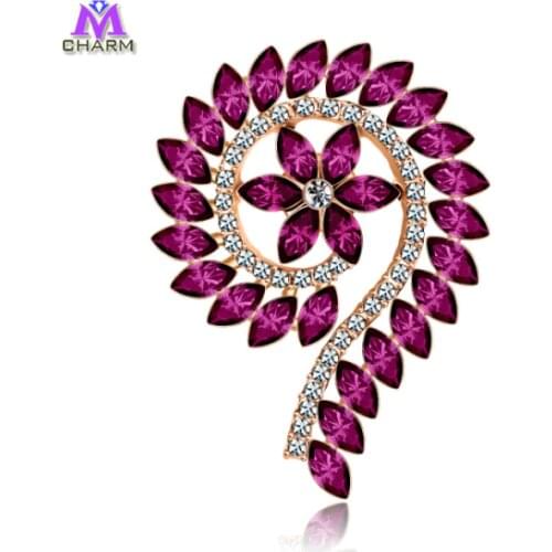 Classic Design!Real Gold Plated Made With CZ Zircon Stones And Austria Crystals Seahorse Brooch For Women And Girl