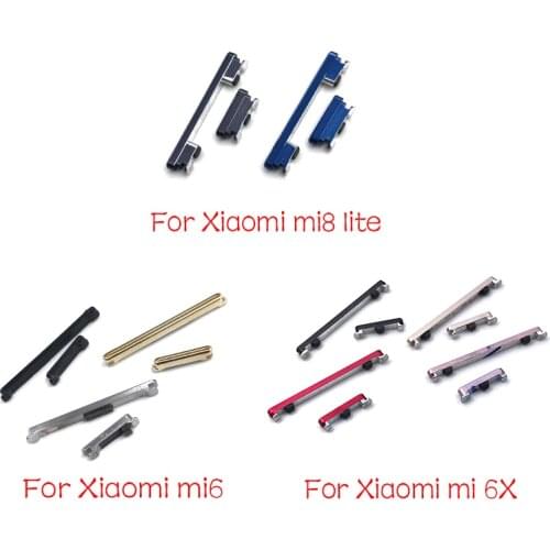 Volume Button For Xiaomi Mi A2 6 6X 9 8 Lite Max Note 3 Play Power ON / OFF Buttton Key Set Replacement Part