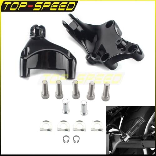 Motorcycle Rear Passenger Foot Pegs Mounting Kit Bracket Footrest Fit For Sportster 1200 Custom XL1200C SuperLow 1200T XL1200T