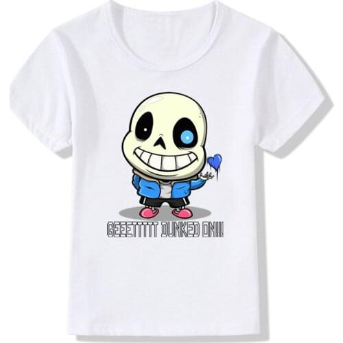 2018 Summer Children Undertale Funny T-shirt Girls Boys Summer Cartoon Anime Casual Tops T shirt Kids Clothes