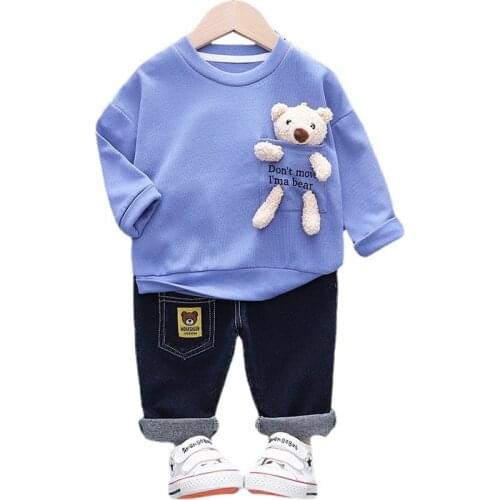 Fashion Spring Autumn Baby Girl Clothes Suit Children Boys Sport T-Shirt Pants 2Pcs/Sets Toddler Casual Costume Kids Tracksuits