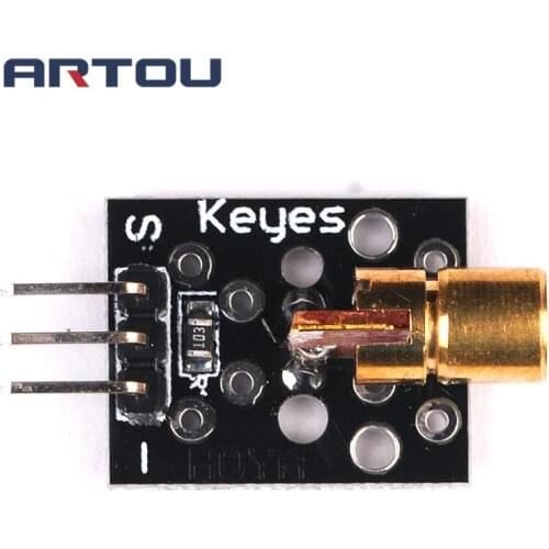 KY-008 650nm Laser sensor Module 6mm 5V 5mW Red Laser Dot Diode Copper Head for Arduino