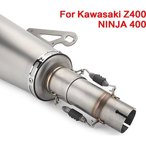 Motoparty Motorcycle Exhaust middle pipe for Kawasaki Ninja400 Ninja 400 Z400 2018 2019 link pipe without exhaust Slip-On