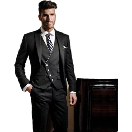 Mens suits mens Custom Made Mens Wedding Suits Groom Tuxedos Best Man Suits Busines Suits Blazer costume homme luxe